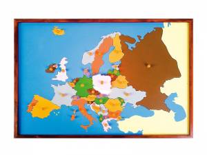 Pomoce Montessori. Puzzlowa mapa Europy