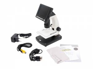 Mikroskop cyfrowy 20–500x z ekranem LCD i kamerą 5Mpix