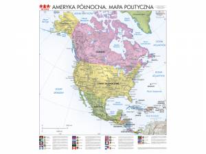 Mapa ścienna polityczna Ameryka Północna