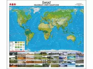 Świat. Mapa krajobrazów i stref klimatycznych