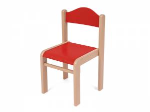 Krzesełko drewniane Mimi 3 - czerwone