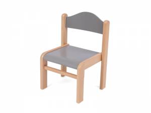 Krzesełko drewniane Mimi 1 - szare