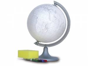 Globus 250 konturowy z objaśnieniem podświetlany