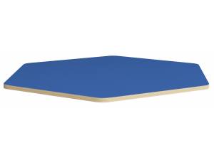 Sześciokątny blat śr. 140 cm - niebieski