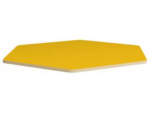 Sześciokątny blat śr. 140 cm - żółty