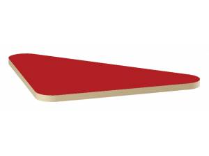 Trójkątny blat 109 x 77 x 77 cm  - czerwony