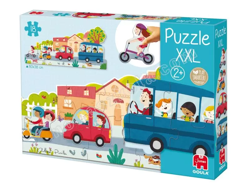 Pojazdy w miasteczku. Puzzle kartonowe XXL Nowa Szkoła