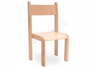 Miś. Krzesełko przedszkolne, drewniane. Rozmiar 0