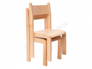 Miś. Krzesełko przedszkolne, drewniane. Rozmiar 0 Nowa Szkoła