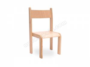 Miś. Krzesełko przedszkolne, drewniane. Rozmiar 1