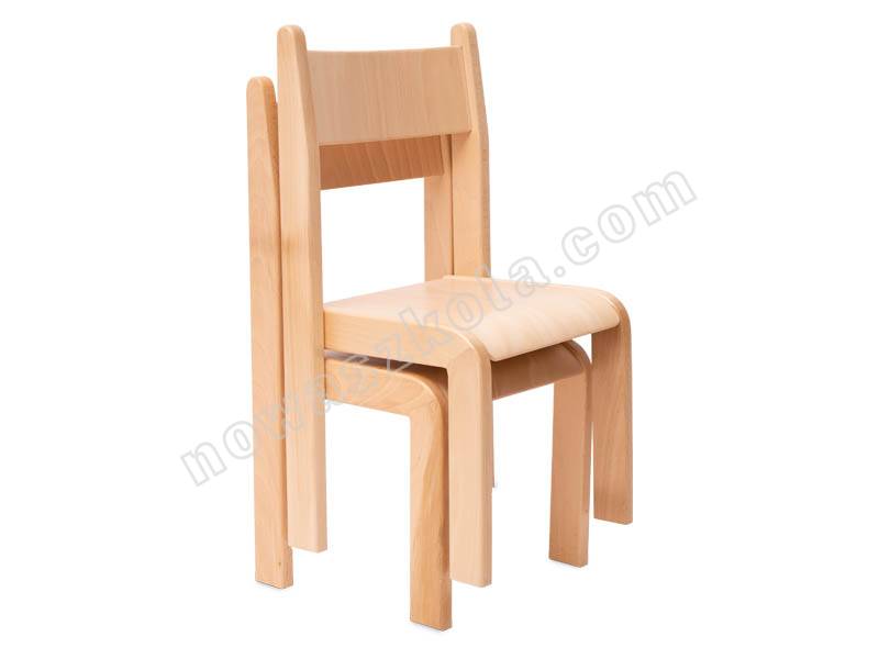 Miś. Krzesełko przedszkolne, drewniane. Rozmiar 1 Nowa Szkoła