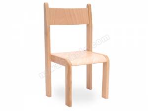 Miś. Krzesełko przedszkolne, drewniane. Rozmiar 2