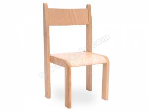 Miś. Krzesełko przedszkolne, drewniane. Rozmiar 4 Nowa Szkoła