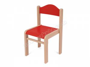 Krzesełko drewniane Mimi 3 - czerwone