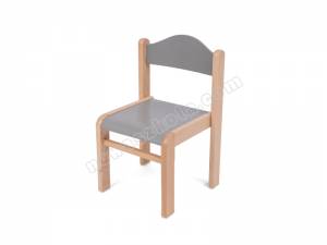 Krzesełko drewniane Mimi 2 - szare