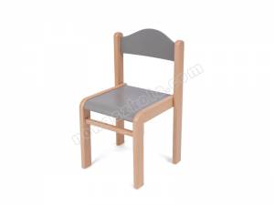 Krzesełko drewniane Mimi 3 - szare