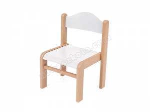 Krzesełko drewniane Mimi 1 - białe