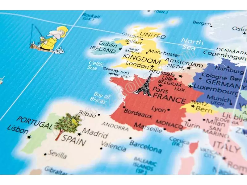 Mata do Bee Bot. Mapa świata Nowa Szkoła