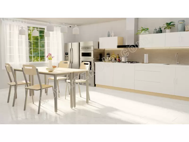 Zestaw QUARTET PREMIUM 3,2 m w kolorze krystaliczna biel. Kolekcja Master Kitchen Nowa Szkoła