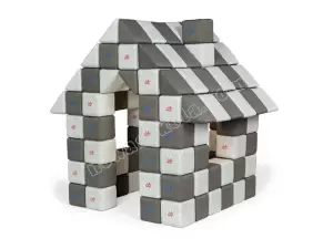 JollyHeap. Klocki piankowe magnetyczne. Zestaw 150 szt. Kolor 1522 Nowa Szkoła