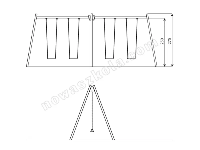 Zestaw huśtawek Recycled RC0544 Nowa Szkoła