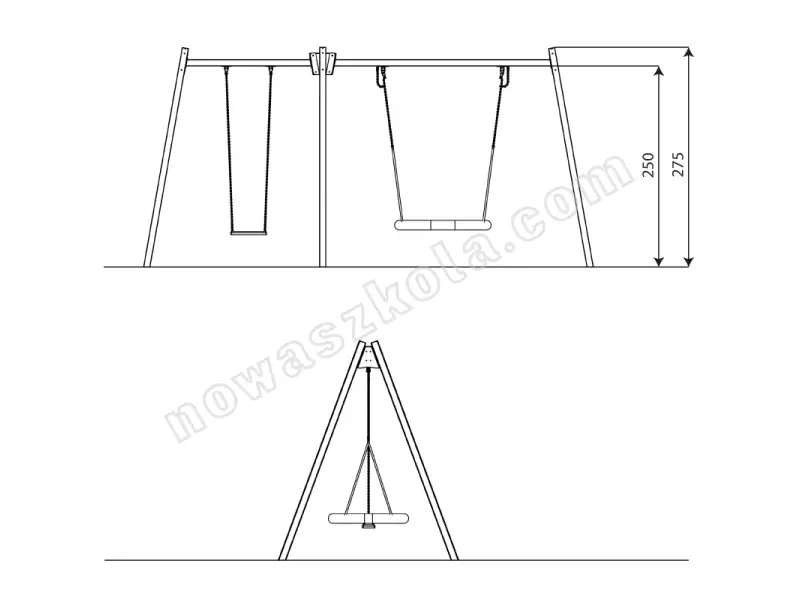 Zestaw huśtawek Recycled RC0592 Nowa Szkoła