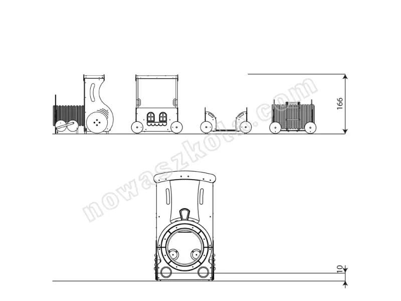 Lokomotywa z wagonami Recycled RC0825 Nowa Szkoła