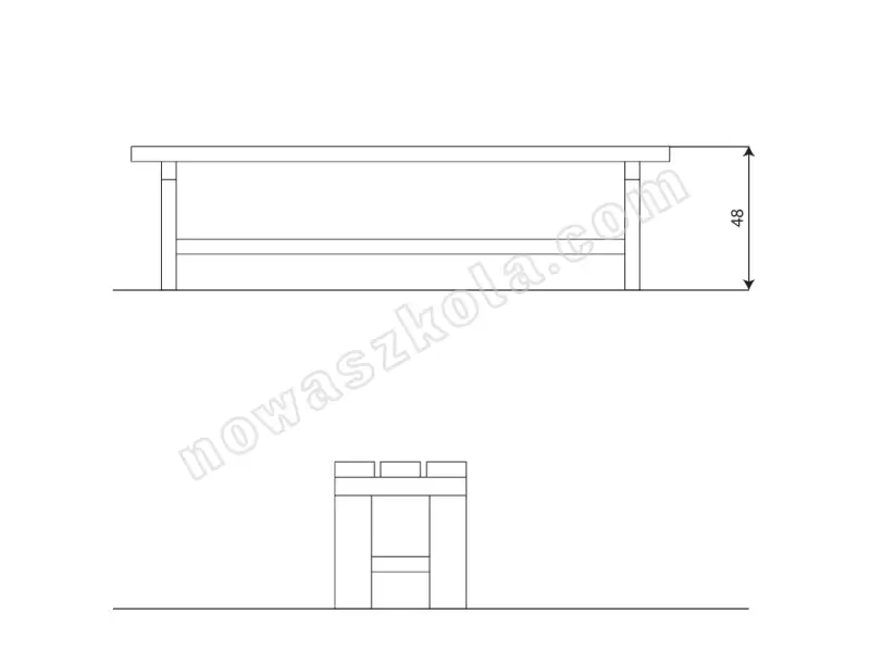 Ławka Recycled RC0960 Nowa Szkoła