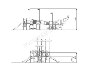 Zestaw zabawowy statek Recycled RC1580 Nowa Szkoła