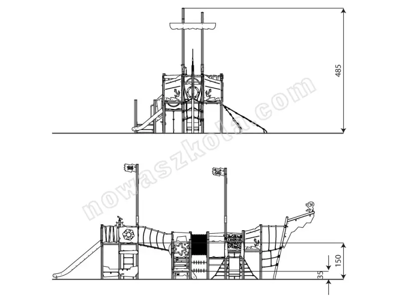 Zestaw zabawowy statek Recycled RC1581 Nowa Szkoła