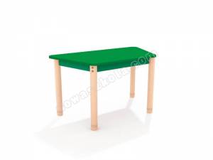Stół trapezowy z kolorowym blatem - zielony Nowa Szkoła