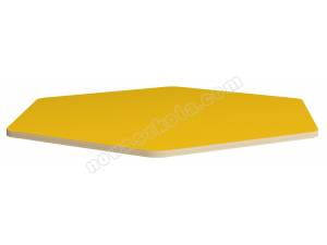 Sześciokątny blat śr. 140 cm - żółty